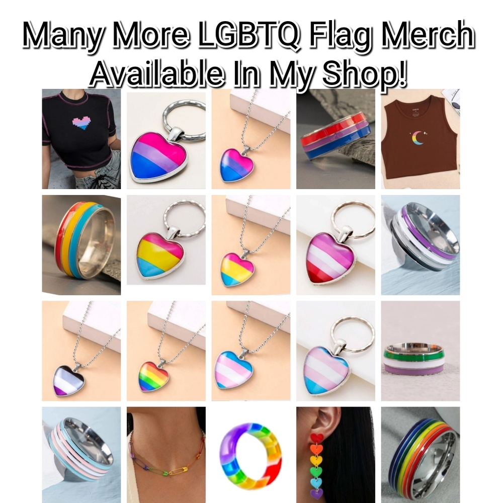 Trans Flag Heart Necklace LGBTQ PRIDE Trans Flag Trans Pride Blue White Pink - Picture 6 of 6
